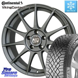 コンチネンタル VikingContact 7 バイキング スタッドレス 225/45R17 MSW by OZ MSW85-2 ガンメタ ホイール 17インチ 17 X 7.0J(PEUGET 308 T9) +40 5穴 108 プジョー 308