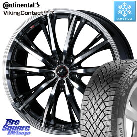 コンチネンタル VikingContact 7 バイキング スタッドレス 225/55R18 WEDS 41186 LEONIS RT ウェッズ レオニス PBMC ホイール 18インチ 18 X 7.0J +47 5穴 100 アウトバック