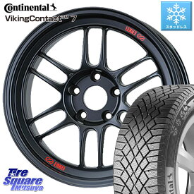 コンチネンタル VikingContact 7 バイキング スタッドレス 225/55R18 KYOHO ENKEI エンケイ Racing RPF1 ホイール 18 X 7.5J +48 5穴 100 アウトバック