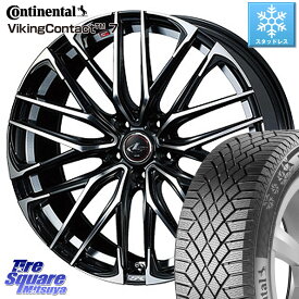 コンチネンタル VikingContact 7 バイキング スタッドレス 255/50R20 WEDS 38347 レオニス SK PBMC 5H ウェッズ Leonis ホイール 20インチ 20 X 8.5J +45 5穴 114.3 ムラーノ