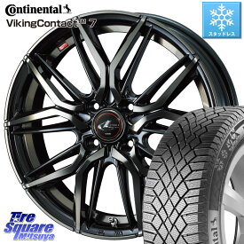 コンチネンタル VikingContact 7 バイキング スタッドレス 175/55R15 WEDS 40776 レオニス LEONIS LM PBMCTI 15インチ 15 X 5.5J +43 4穴 100 ルーミー