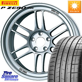 ENKEI エンケイ Racing RPF1 SILVER ホイール 18 X 8.0J +35 5穴 114.3 ピレリ P ZERO PZ4 SPORT ピーゼロ 100Y XL 並行 2021年製 245/45R18