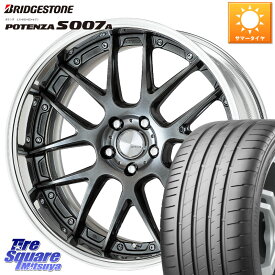 86 WORK Lanvec LM7 O Disk 18インチ 2ピース 18 X 8.0J +50 5穴 100 ブリヂストン POTENZA ポテンザ S007A 【正規品】 サマータイヤ 215/40R18