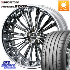 WEDS Kranze Felsen ReverseRim MidDisk 21インチ 3ピース 21 X 8.5J +37 5穴 114.3 ブリヂストン POTENZA ポテンザ S007A 【正規品】 サマータイヤ 245/35R21 アルファード