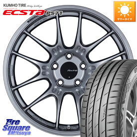 ENKEI エンケイ RACING GTC02 シルバー ホイール 18インチ 18 X 8.0J +35 5穴 114.3 KUMHO ECSTA PS71 エクスタ サマータイヤ 215/45R18