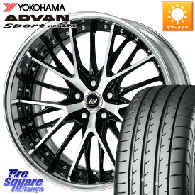 WORK SCHWERT SG2 ADisk 19インチ 2ピース 19 X 8.0J +35 5穴 114.3 YOKOHAMA R1250 ADVAN Sport V105 Z・P・S ヨコハマ 245/40RF19