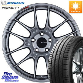 ENKEI エンケイ RACING GTC02 シルバー ホイール 19インチ 19 X 8.5J(M14B) +35 5穴 114.3 ミシュラン PRIMACY4 プライマシー4 Acoustic 105W XL GOE SUV 正規 235/55R19 レクサスNX20系