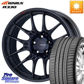ENKEI エンケイ RACING GTC02 BK ホイール 19インチ 19 X 8.5J(M14B) +35 5穴 114.3 WINRUN R330 サマータイヤ 235/55R19 レクサスNX20系