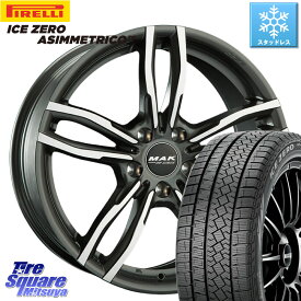 ピレリ ICE ZERO ASIMMETRICO 2024年製 数量限定 スタッドレス ミツヤ 225/55R17 阿部商会 MAK LUFT FF ホイール 17インチ 17 X 7.5J(BMW G30 G31) +27 5穴 112 BMW 5シリーズ G30 G31