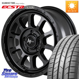 MANARAY NITRO POWER M10 PERSHING S パーシング BARREL BLACK EDITION バレルブラックエディション ホイール 16インチ 16 X 7.0J +40 5穴 114.3 KUMHO ECSTA HS52 エクスタ サマータイヤ 195/55R16