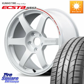 RAYS 【欠品次回3~4月】 TE37 SAGA S-plus TIME ATTACK EDITION VOLK RACING 鍛造 ホイール 17インチ 17 X 7.5J +49 5穴 114.3 KUMHO ECSTA HS52 エクスタ サマータイヤ 215/60R17 C-HR 50系エスティマ E52エルグランド ZR-V RV系ヴェゼル RC系オデッセイ後期 CX-30 MX-