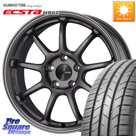 ENKEI PerformanceLine PF09 ホイール 4本 17インチ 17 X 7.0J +45 5穴 114.3 KUMHO ECSTA HS52 エクスタ サマータイヤ 195/45R17