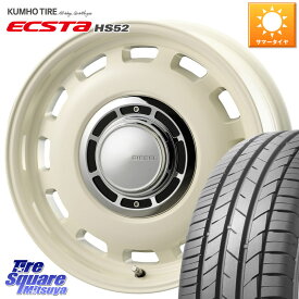 コスミック クロスブラッド DIESEL ホワイト For Fiat500 15インチ 15 X 6.0J(FIAT 500) +32 4穴 98 KUMHO ECSTA HS52 エクスタ サマータイヤ 185/55R15 フィアット FIAT 500 500C 500S