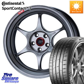 ENKEI エンケイ PerformanceLine PF06 シルバー ホイール 18インチ 18 X 8.5J(86 Brembo) +45 5穴 100 コンチネンタル Sport Contact 7 92(Y) XL 正規 225/40R18 BRZ・86・GR86ブレンボキャリパー対応ローダウン車向けサイズ