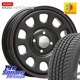KENDA ケンダ KENETICA 4S KR202 オールシーズンタイヤ 155/65R14 MLJ デイトナ SS DAYTONA SS BK 4H 14インチ 14 X 5.0J +42 4穴 100 タント スペーシア ハイゼット アゲトラCustom車用※軽自動車専用ホイール※