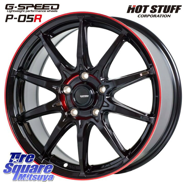 楽天市場】HotStuff 軽量設計 G.SPEED P-05R P05R RED ホイール 18 