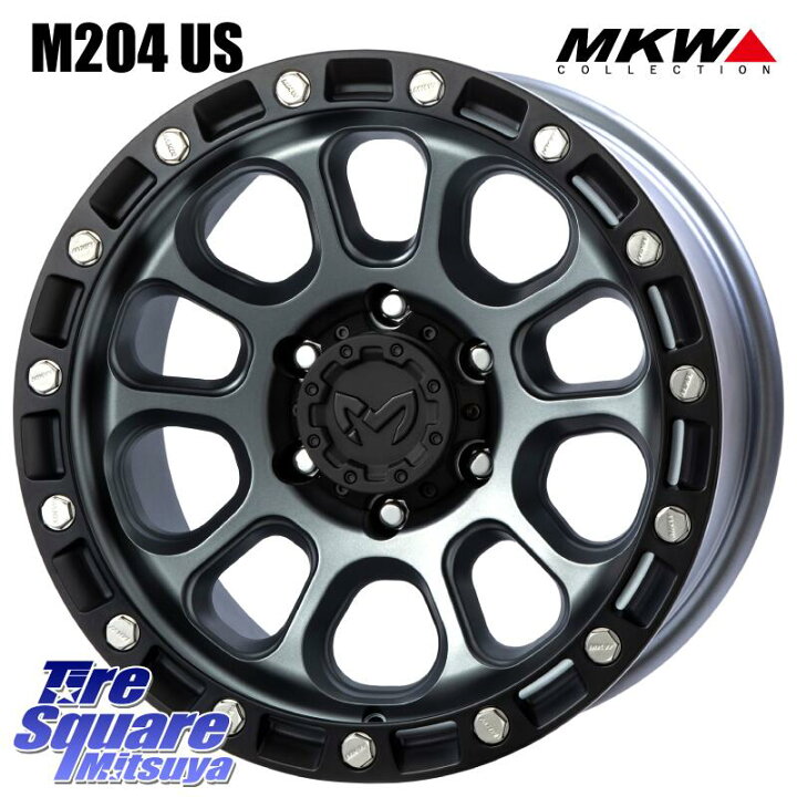 楽天市場】MKW M204 ドライグレー 17インチ 17 X 8.0J +20 6穴 139.7 