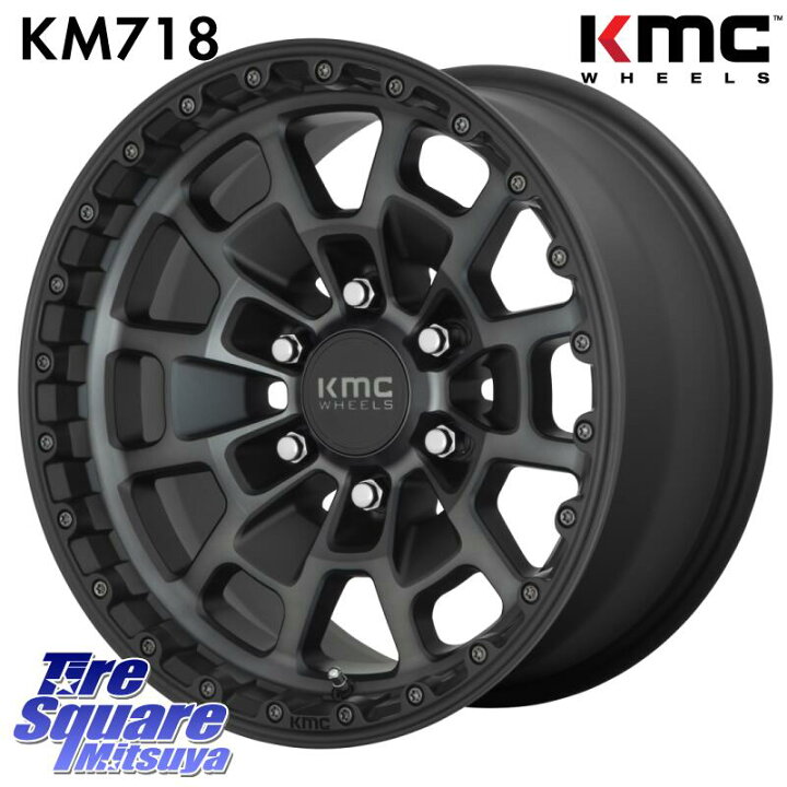 楽天市場】KMC KM718 SUMMIT GrayTint ホイール 17インチ 17 X 8.5J + 