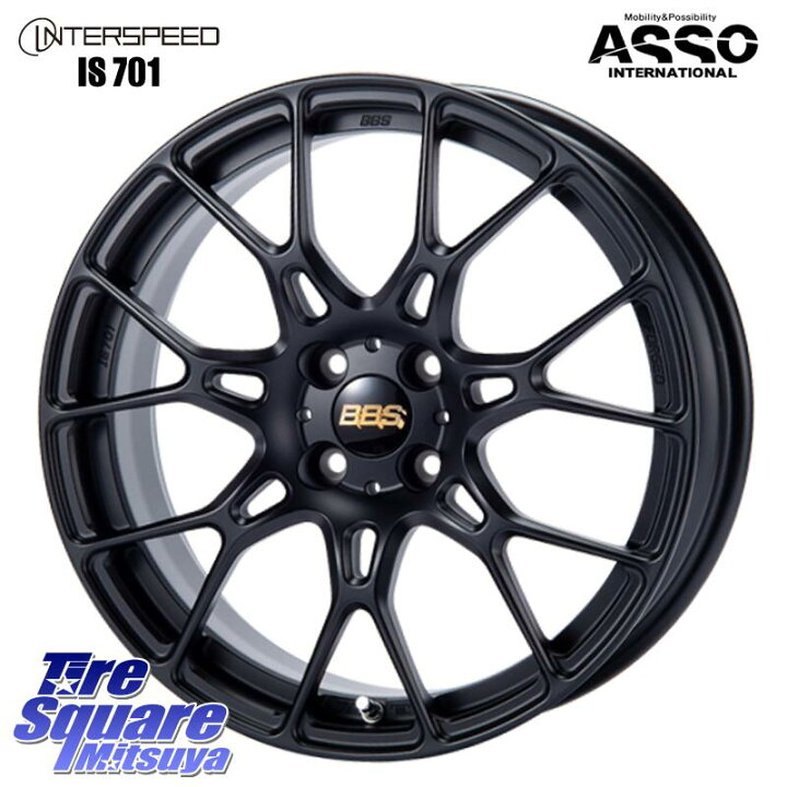 楽天市場】ASSO BBS INTERSPEED IS701 マットブラック 17 X 7.0J(FIAT 
