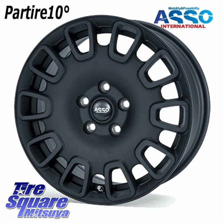楽天市場】ASSO Partire10°専用ボルト付属 ホイール 16インチ 16 X 6.5 