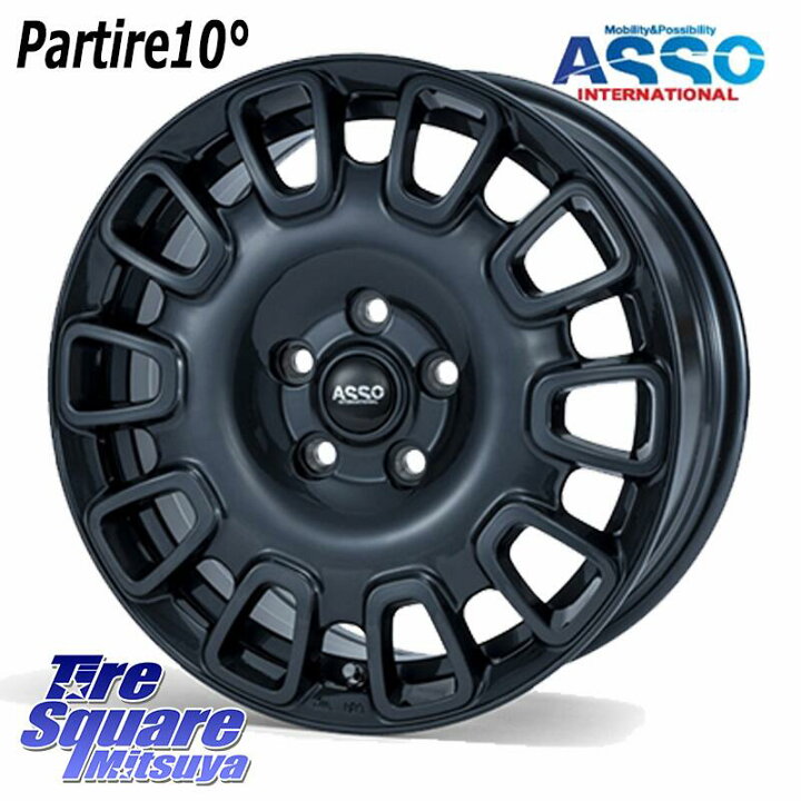 楽天市場】ASSO Partire10°専用ボルト付属 ホイール 16インチ 16 X 6.5 