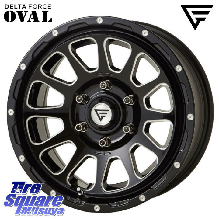 楽天市場】DELTA FORCE デルタフォース オーバル 6穴 ホイール 17 