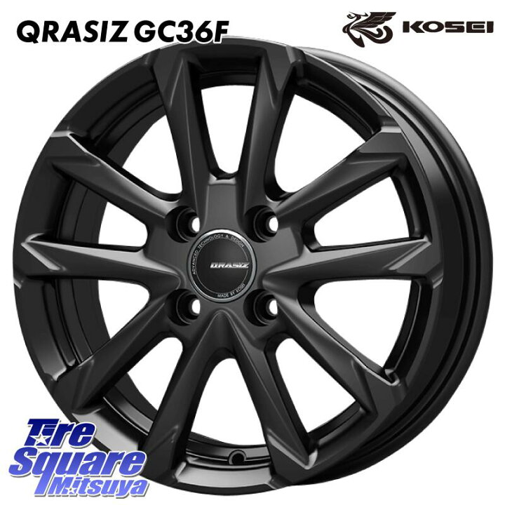 楽天市場】KOSEI QGC600B QRASIZ GC36F クレイシズ ホイール 16インチ 