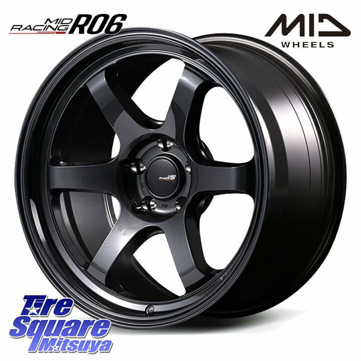 楽天市場】MANARAY MID RACING R06 ホイール 17インチ 17 X 7.5J +44 5 