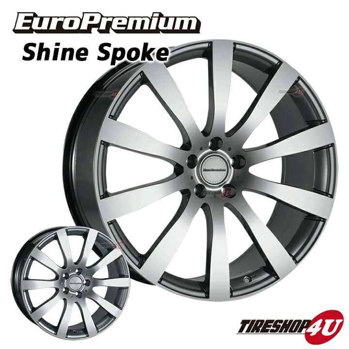 楽天市場 22インチeuro Premium Shinespork ユーロプレミアム シャインスポーク 22 10 0j 5 130 55 Hub 71 5fエレガントシルバー カイエン トゥアレグ Q7 純正ボルト対応 新品アルミホイール1本価格 1台分で送料無料 Tire Shop 4u 楽天市場店