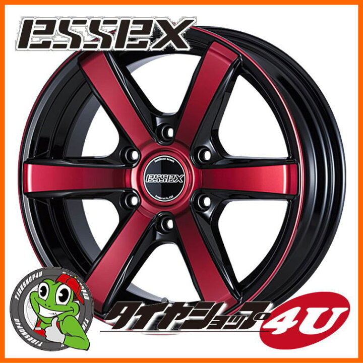 楽天市場】18インチ ESSEX TYPE EX 18×7.5J 6/139.7 +38 レッドクリア 