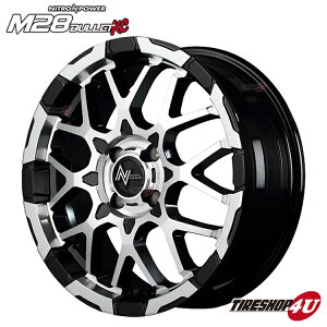 y11/15 őP100obNz15C` NITRO POWER M28 BULLET 15x5.0 4/100 +48 ubN/~[Jbg iCgp[ obg ViA~zC[1{iMID Wheels }J 4{wő