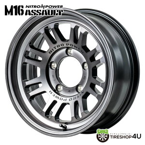 y11/15 őP100obNzNITRO POWER M16 ASSAULT 16x6J 5/139.7 -5 XeB[NAiCgp[ M16 ATgMID Wheels }JViA~zC[1{i [4{wő]