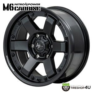 y11/15 őP100obNzNITRO POWER M6 CARBINE 17x8J 6/139.7 +20 KubNiCgp[ M6 J[rMID Wheels }JViA~zC[1{i [4{wő]
