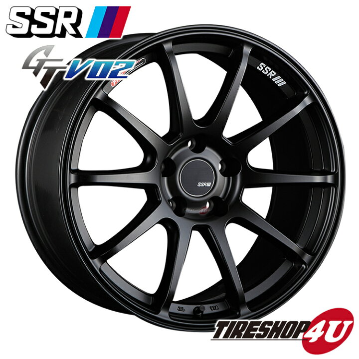 楽天市場】18インチ TANABE SSR GTV02 18x8.5J 5/100 +44 HUB:73Φ 