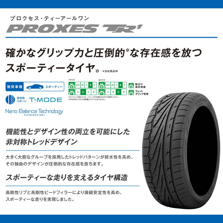 楽天市場】【取付対象】 送料無料 新品 TOYO PROXES TR1 195/55R16 91V 