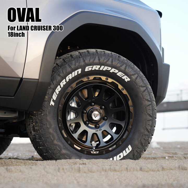 楽天市場】【取付対象】 DELTA FORCE OVAL 18×8.0J 6/139.7 +52 SBK 