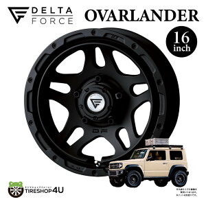 f^tH[X I[o[_[ 16x6.0J 5/139 -5 CB 73.1 }bgubN DELTA FORCE OVERLANDER MAT BLACK zC[ Pi1{i t[tH[~O 16 x 6.0J / 5-139.7 / MB Wj[ VG Ch m}