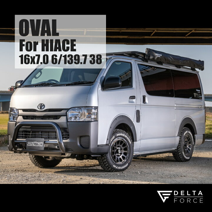 楽天市場】1台あり DELTA FORCE OVAL 16x7J 6/139.7 +38 マット 