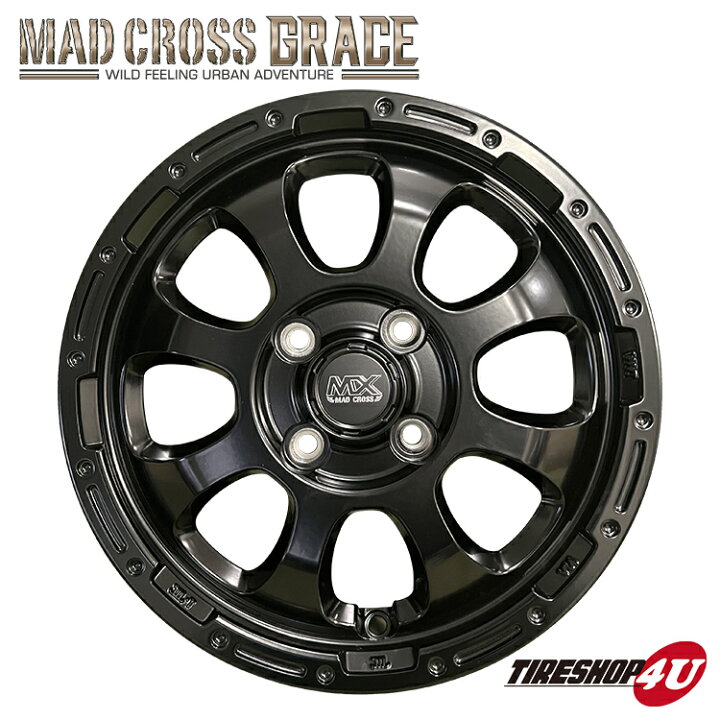楽天市場】期間数量限定特価 MAD CROSS GRACE 14x4.5J 4/100 +45 BK 
