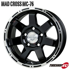 18C` MAD CROSS MC-76 18x8.0J 5/150 +48 ubN|bV BK/P Vi A~zC[Pi1{i 4{wő zC[̂ }bhNX MC76 18×8J g^ibgΉ 