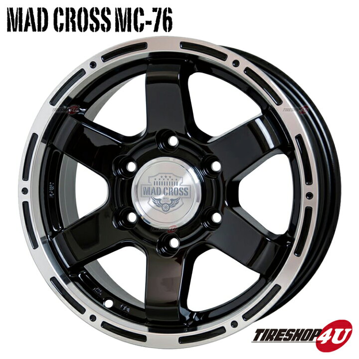 楽天市場】18インチ MAD CROSS MC-76 18x8.0J 6/139.7 +52 ブラック 