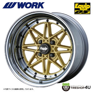 4{ȏő Vi A~zC[ 1{i 15C` 5.5J WORK Equip03 15×5.5J 4/100E114.3 i+16/+3/+26/+13/-22j GLD S[h [N GNCbv 03 3PC Xebv 摜̓C[Wł