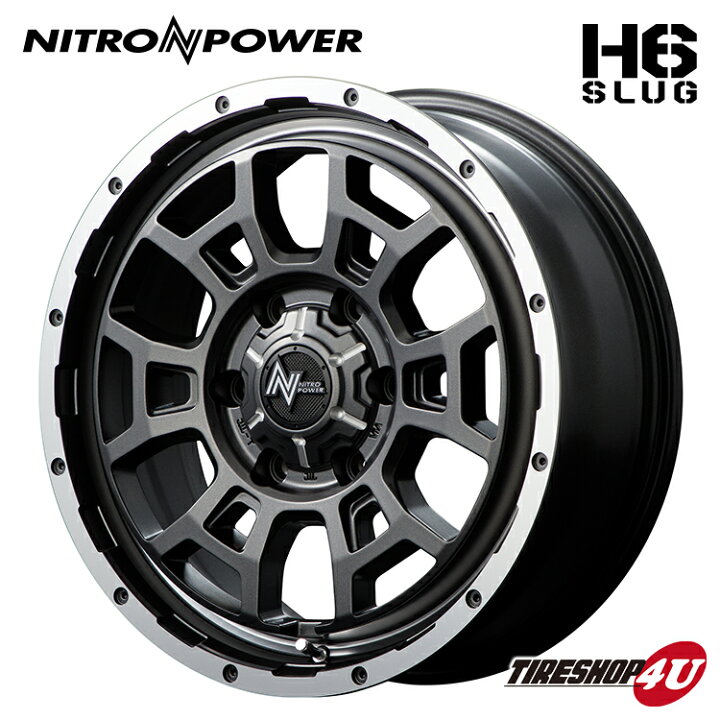 楽天市場】17インチ NITRO POWER H6 SLUG 17x6.5 6/139.7 +38 