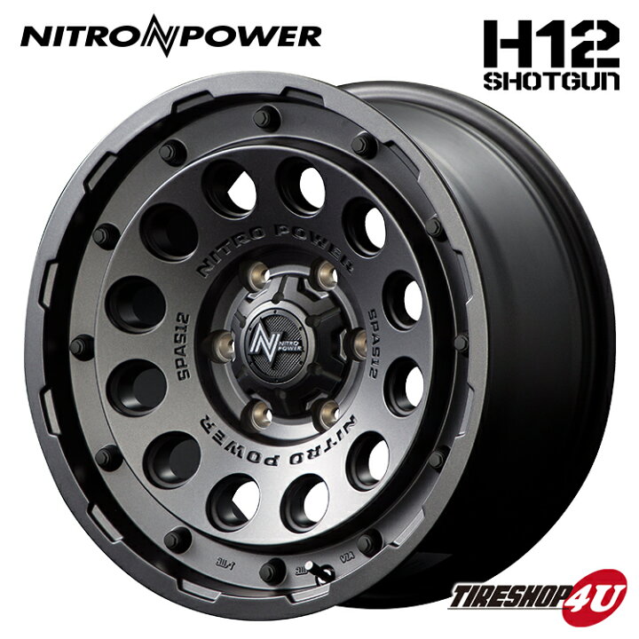楽天市場】NITRO POWER H12 SHOTGUN 14X4.5J 4/100 +45 バレルブラック 