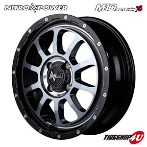 yőP25{z14C` NITRO POWER M10 PERSHING 14x4.5 4/100 +45 ubN/DC+}VjO/ubNNA iCgp[ p[VO ViA~zC[1{iMID Wheels }J 4{wő