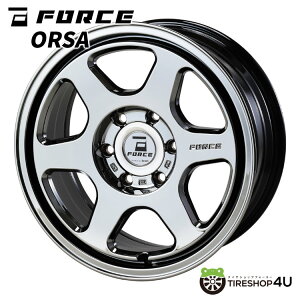 yőP10{z Vi FORCE ORSA 18×7.5J 6/139.7 +35 SBC SUPER BLACK / CHROME tH[X IT X[p[ubNN[ nCG[X 200n I[o[tF_[TCY JWL JWL-TKiKi 18C` zC[ P