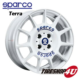 【最大2,000円OFF】新品アルミホイール1本価格 16インチSPARCO TERRA 16×7.0J　4/108 +25W（ホワイト） 1670 スパルコ テラ シトロエン C3/C4/C5/DS4/DS5、プジョー 207/308/307/3008/5008取付キット付属