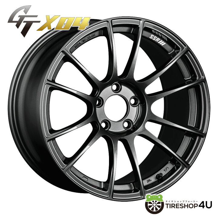 楽天市場】TANABE SSR GTX04 17x8.0J 5/114.3 +45 HUB73Φ ダーク 