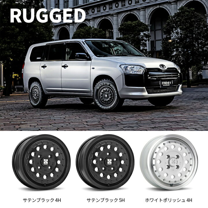 楽天市場】XTREME-J RUGGED 14×5.0J 4/100 +35 5J サテンブラック TOYO 