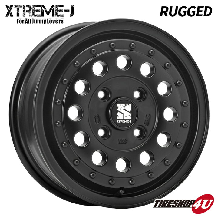 楽天市場】取付対象 XTREME-J RUGGED 14×5.0J 4/100 +35 +45 5J サテン 